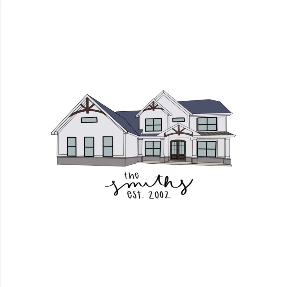 custom house illustrations (established year)